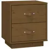vidaXL Table de chevet Marron miel 40x34x45 cm Bois de pin massif