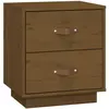 vidaXL Tables de chevet 2pcs Marron miel 40x34x45cm Bois de pin massif