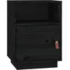 vidaXL Table de chevet Noir 40x34x55 cm Bois de pin massif