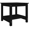 vidaXL Table basse Noir 50x50x45 cm Bois massif de pin