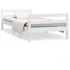 vidaXL Cadre de lit Blanc 75x190 cm Bois de pin massif