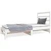 vidaXL Lit coulissant Blanc 2x(90x190) cm Bois de pin massif