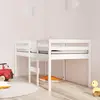 vidaXL Lit haut Blanc 90x190 cm Bois de pin massif