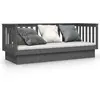 vidaXL Lit de jour Gris 75x190 cm Bois de pin massif