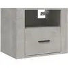 vidaXL Table de chevet murale Gris béton 50x36x40 cm