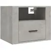 vidaXL Tables de chevet murales 2 pcs Gris béton 50x36x40 cm