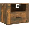 vidaXL Table de chevet murale Chêne fumé 50x36x40 cm