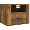 vidaXL Tables de chevet murales 2 pcs Chêne fumé 50x36x40 cm