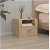 vidaXL Table de chevet murale Chêne sonoma 50x36x40 cm