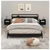vidaXL Tables de chevet murales 2 pcs Noir 50x36x40 cm