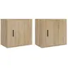 vidaXL Tables de chevet murales 2 pcs Chêne sonoma 50x30x47 cm
