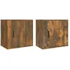 vidaXL Tables de chevet murales 2 pcs Chêne fumé 50x30x47 cm