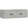 vidaXL Meuble TV suspendu Gris béton 80x36x25 cm Bois d'ingénierie