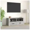vidaXL Meuble TV Gris béton 100x35x40 cm Bois d'ingénierie