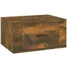 vidaXL Tables de chevet murales 2 pcs Chêne fumé 50x36x25 cm