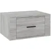 vidaXL Table de chevet murale Sonoma gris 50x36x25 cm