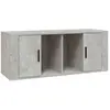 vidaXL Meuble TV Gris béton 100x35x40 cm Bois d'ingénierie