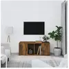 vidaXL Meuble TV Chêne fumé 100x35x40 cm Bois d'ingénierie