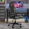 vidaXL Chaise de jeu Noir et camouflage Similicuir