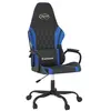 vidaXL Chaise de jeu Noir et bleu Similicuir
