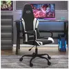 vidaXL Chaise de jeu Noir et blanc Similicuir