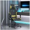 vidaXL Chaise de jeu Noir et vert clair Tissu