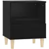 vidaXL Table de chevet Noir 40x35x50 cm