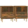 vidaXL Tables de chevet 2 pcs Chêne fumé 40x35x50 cm