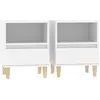 vidaXL Tables de chevet 2 pcs Blanc 40x35x50 cm