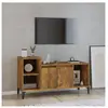 vidaXL Meuble TV Chêne fumé 100x35x55 cm Bois d'ingénierie