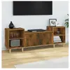 vidaXL Meuble TV Chêne fumé 160x35x55 cm Bois d'ingénierie