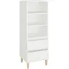vidaXL Buffet haut Blanc 40x36x110 cm Bois d'ingénierie