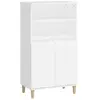vidaXL Buffet haut Blanc 60x36x110 cm Bois d'ingénierie