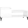 vidaXL Table basse Blanc brillant 100x50x45 cm Bois d'ingénierie