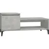 vidaXL Table basse Gris béton 100x50x45 cm Bois d'ingénierie