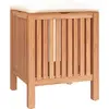 vidaXL Tabouret de salle de bain 40,5x40x52 cm Bois massif de noyer