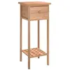 vidaXL Table d'appoint avec tiroir 25x25x60 cm Bois massif de noyer