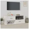 vidaXL Meuble TV Blanc 100x35x40 cm Bois d'ingénierie