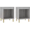 vidaXL Tables de chevet 2 pcs Sonoma gris 40x35x50 cm