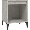 vidaXL Tables de chevet 2 pcs Gris béton 40x35x50 cm