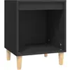 vidaXL Table de chevet Noir 40x35x50 cm Bois d’ingénierie