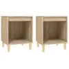 vidaXL Tables de chevet 2 pcs Chêne sonoma 40x35x50 cm