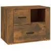 vidaXL Table de chevet Chêne fumé 60x36x45 cm Bois d'ingénierie