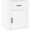 vidaXL Table de chevet Blanc 50x36x60 cm Bois d'ingénierie
