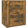 vidaXL Table de chevet Chêne fumé 50x36x60 cm Bois d'ingénierie