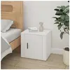 vidaXL Table de chevet Blanc brillant 50x39x47 cm
