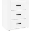 vidaXL Table de chevet Blanc 50x36x60 cm Bois d'ingénierie