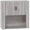 vidaXL Armoire murale Sonoma gris 80x33x80 cm Bois d'ingénierie