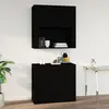 vidaXL Armoire murale Noir 80x33x80 cm Bois d'ingénierie