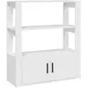 vidaXL Buffet Blanc 80x30x90 cm Bois d'ingénierie